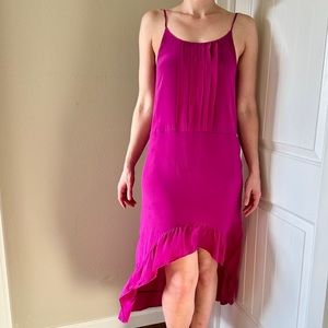 Sunday in Brooklyn silk fuchsia dress